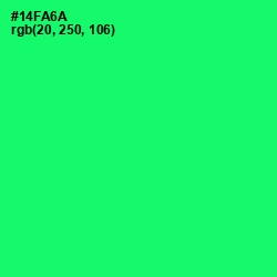 #14FA6A - Spring Green Color Image