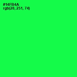 #14FB4A - Malachite Color Image