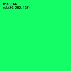 #14FC66 - Spring Green Color Image