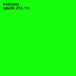 #14FD0B - Green Color Image