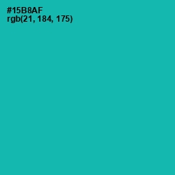 #15B8AF - Eastern Blue Color Image