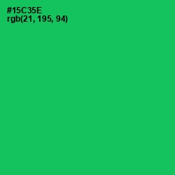 #15C35E - Malachite Color Image