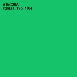 #15C36A - Malachite Color Image