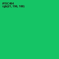 #15C464 - Malachite Color Image
