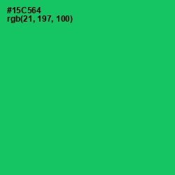 #15C564 - Malachite Color Image