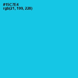 #15C7E4 - Robin's Egg Blue Color Image