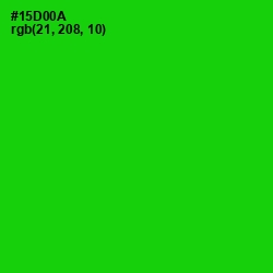 #15D00A - Green Color Image