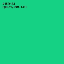 #15D183 - Caribbean Green Color Image