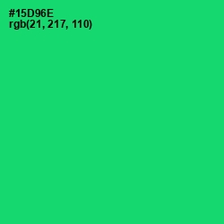 #15D96E - Malachite Color Image