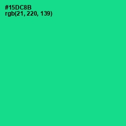 #15DC8B - Caribbean Green Color Image