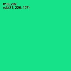 #15E289 - Caribbean Green Color Image