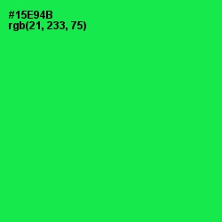 #15E94B - Malachite Color Image