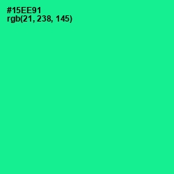 #15EE91 - Caribbean Green Color Image