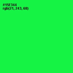 #15F344 - Malachite Color Image