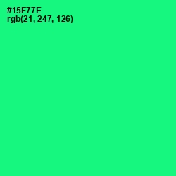 #15F77E - Spring Green Color Image