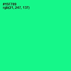 #15F789 - Caribbean Green Color Image