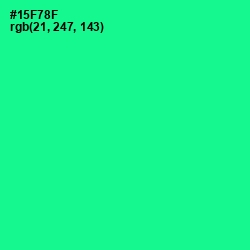 #15F78F - Caribbean Green Color Image