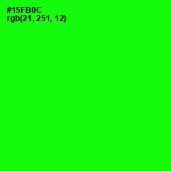 #15FB0C - Green Color Image