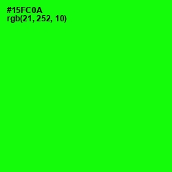 #15FC0A - Green Color Image