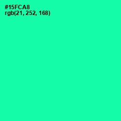 #15FCA8 - Caribbean Green Color Image