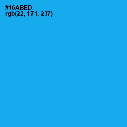 #16ABED - Dodger Blue Color Image