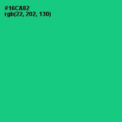 #16CA82 - Caribbean Green Color Image