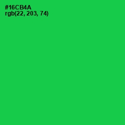 #16CB4A - Malachite Color Image