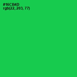 #16CB4D - Malachite Color Image