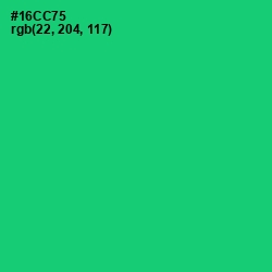 #16CC75 - Malachite Color Image