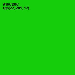 #16CD0C - Green Color Image