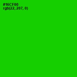 #16CF00 - Green Color Image