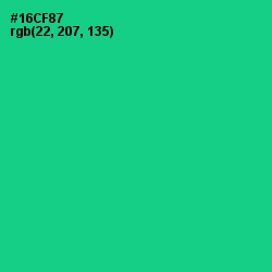 #16CF87 - Caribbean Green Color Image