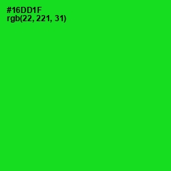 #16DD1F - Green Color Image