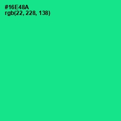#16E48A - Caribbean Green Color Image