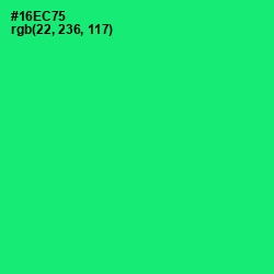 #16EC75 - Spring Green Color Image