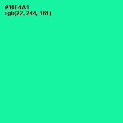 #16F4A1 - Caribbean Green Color Image