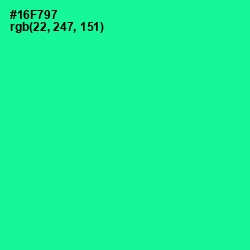 #16F797 - Caribbean Green Color Image