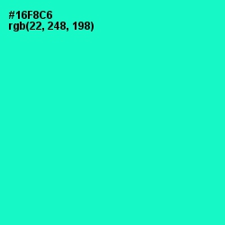 #16F8C6 - Bright Turquoise Color Image