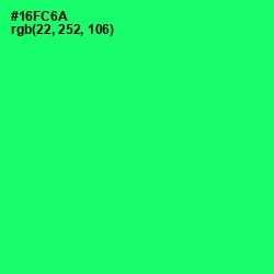 #16FC6A - Spring Green Color Image