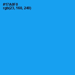 #17A0F0 - Dodger Blue Color Image