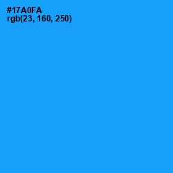 #17A0FA - Dodger Blue Color Image