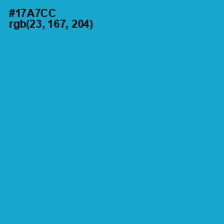 #17A7CC - Cerulean Color Image