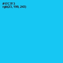 #17C7F3 - Bright Turquoise Color Image