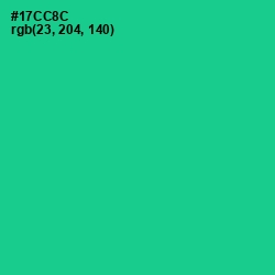 #17CC8C - Caribbean Green Color Image