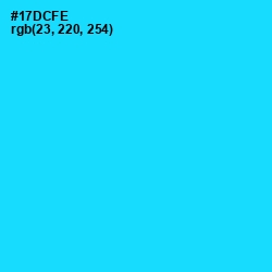 #17DCFE - Bright Turquoise Color Image