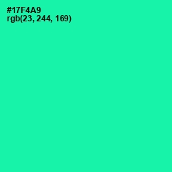 #17F4A9 - Caribbean Green Color Image