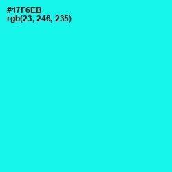 #17F6EB - Cyan / Aqua Color Image