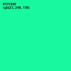 #17F89F - Caribbean Green Color Image