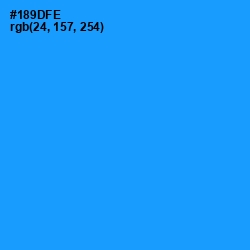 #189DFE - Dodger Blue Color Image