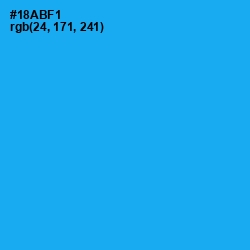 #18ABF1 - Dodger Blue Color Image